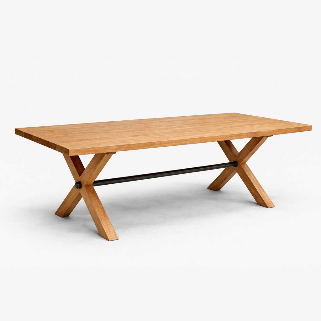X-Leg American Oak Indoor Dining Table